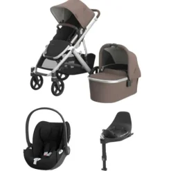 UPPAbaby VISTA V3 Kinderwagen 4-in-1 - Theo | Cybex Cloud T Plus Autostoeltje | Cybex Base T