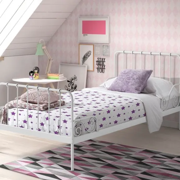 Vipack Alice Metal Bed Roze 90 x 200 cm