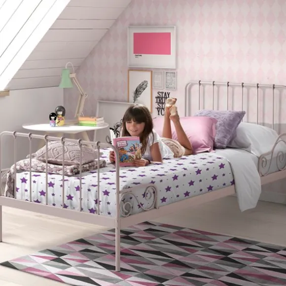 Vipack Alice Metal Bed Roze 90 x 200 cm