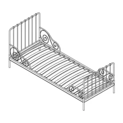 Vipack Alice Metal Bed Roze 90 x 200 cm