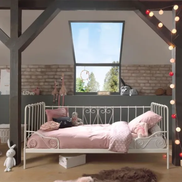 Vipack Alice Metal Bedbank Wit 90 x 200 cm