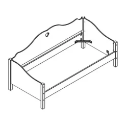 Vipack Amori Bedbank Wit 90 x 200 cm