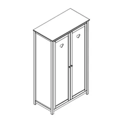 Vipack Amori Kledingkast Wit 2-Deurs