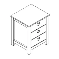 Vipack Amori Nachtkastje Wit