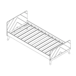 Vipack Billy Bed Satin White 90 x 200 cm