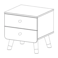 Vipack Billy Nachtkastje Satin White