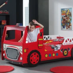 Vipack Brandweerauto Bed 90 x 200 Cm Wit