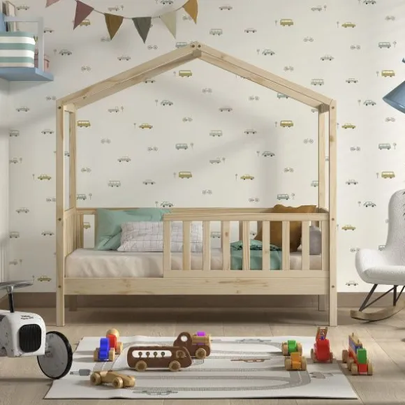 Vipack Dallas Juniorbed – 70 x 140 cm – Naturel