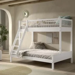 Vipack Forrest Familiebed 140 x 200 cm + 90 x 200 cm – Beuk Wit