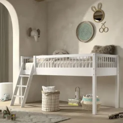 Vipack Forrest Halfhoogslaper - 90 x 200 cm - Beuk Wit