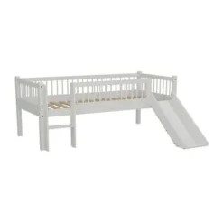 Vipack Forrest Semi - Halfhoogslaper Met Glijbaan 90x200 cm – Beuk Wit