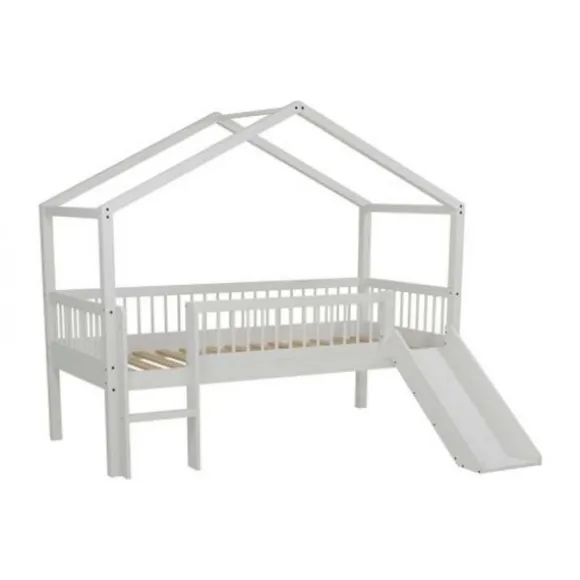 Vipack Huisbed met Glijbaan - Forrest Beuk - 90 x 200 cm - Wit