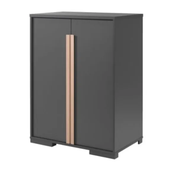 Vipack London Opbergkast Antraciet 2-Deurs