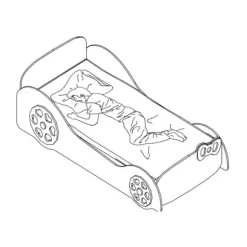 Vipack Love Car Bed Roze 90 x 200 cm