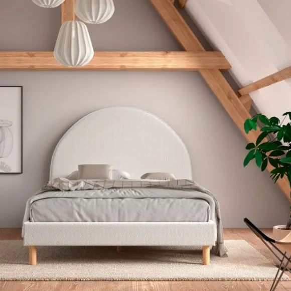 Vipack Moon Bed - 140 x 200 cm - Boucle Roze