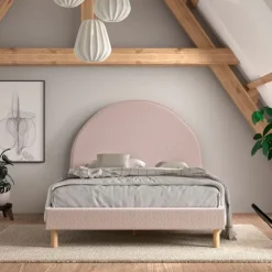 Vipack Moon Bed - 140 x 200 cm - Boucle Roze