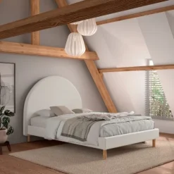 Vipack Moon Bed - 140 x 200 cm - Boucle Roze