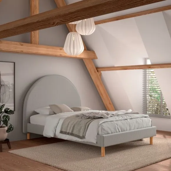 Vipack Moon Bed - 140 x 200 cm - Boucle Roze