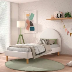 Vipack Moon Bed - 90 x 200 cm - Boucle Groen