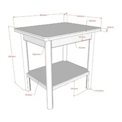 Vipack Nachtkastje - Olive - Eik