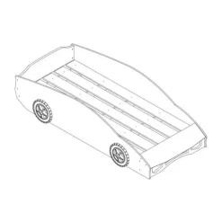 Vipack Night Speeder Autobed Rood 90 x 200 cm