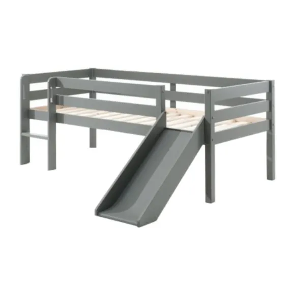 Vipack Pino Halfhoogslaper Met Glijbaan Grijs