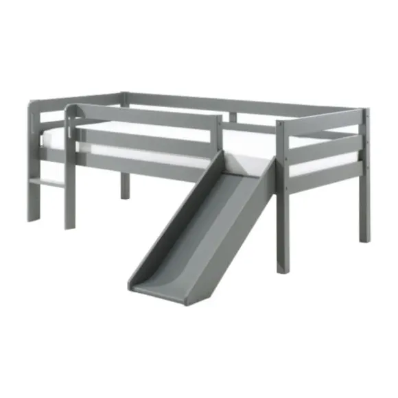 Vipack Pino Halfhoogslaper Met Glijbaan Grijs