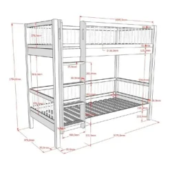 Vipack Stapelbed - Forrest Beuk - 90 x 200 cm - Natuur