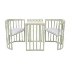 Waldin Oval Combibed 7‑in‑1 - Natural inclusief matras