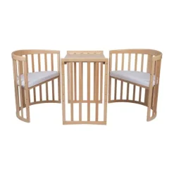 Waldin Oval Combibed 7‑in‑1 - Natural inclusief matras