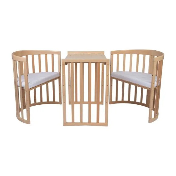 Waldin Oval Combibed 7‑in‑1 - Natural inclusief matras