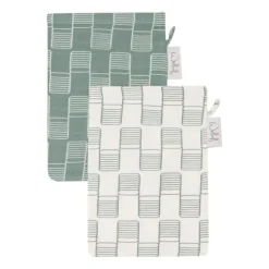 Witlof For Kids Sticky Stripes Washandjes - 2 Stuks