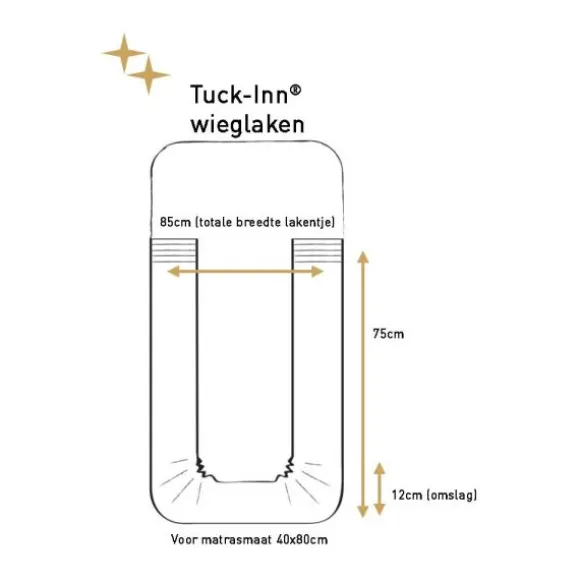 Witlof For Kids Tuck-Inn Flower Powder Laken 40 x 80 cm