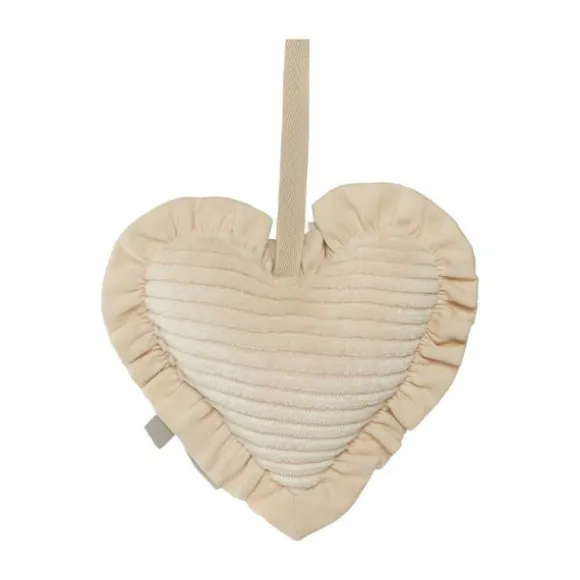 Witlof For Kids Velvet Rib Knuffeldoekje Hart - Soft Sand