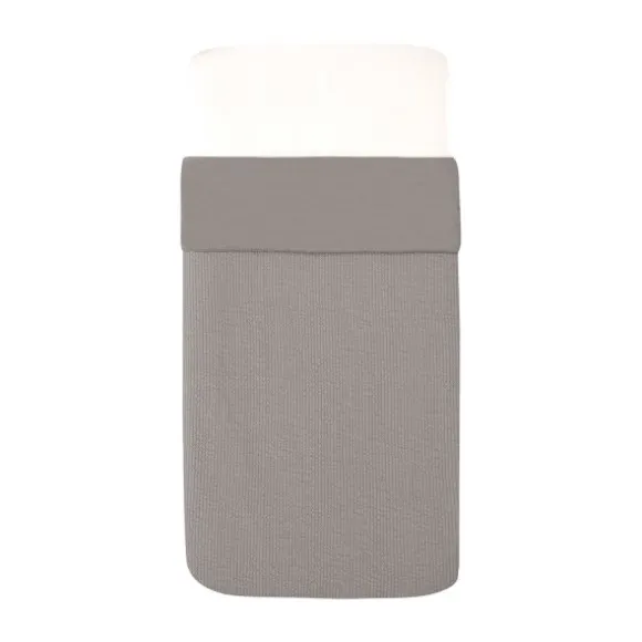 Witlof for kids Waves Tuck-Inn ledikantdeken - 60 x 120 cm - Warm Grey.