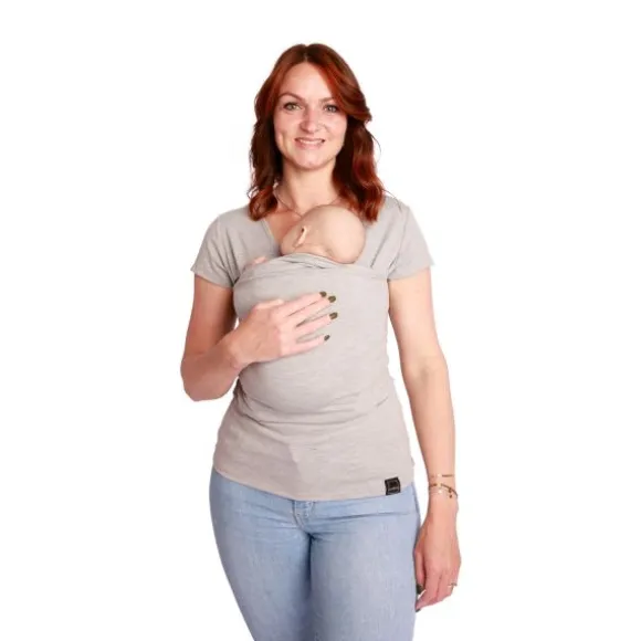 Womboo Buidelshirt - Vrouw - Maat XL - Lichtgrijs