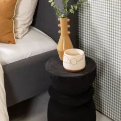 Woood Bikkel Kruk - Hout – Zwart