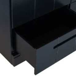 Woood Connect Kast 3-Deurs Met Lade Zwart