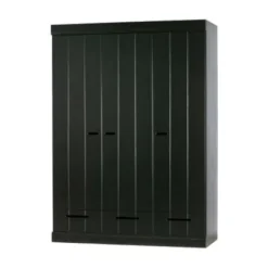 Woood Connect Kast 3-Deurs Met Lade Zwart