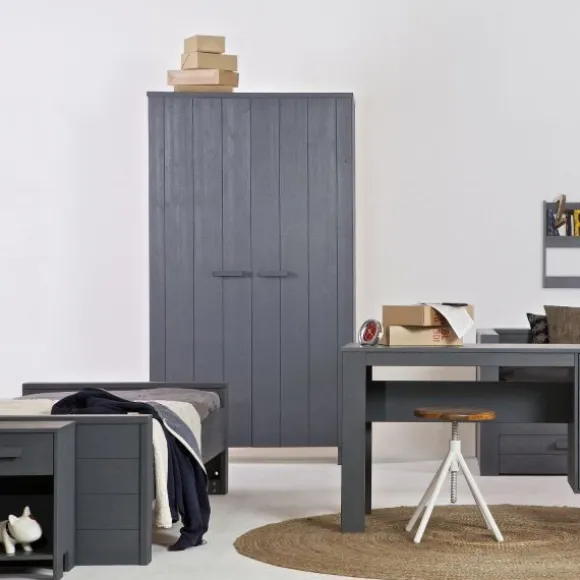 Woood Dennis Bed Steel Grey 90 x 200 cm