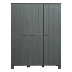 Woood Dennis Kledingkast Betongrijs 3-Deurs
