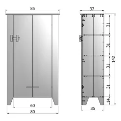 Woood Gijs Boerenkast Zwart
