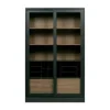 Woood James Vitrinekast Noten Zwart