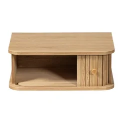 Woood Jena Hangend Nachtkastje - Hout Naturel