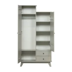 Woood Lily Kledingkast 2-Deurs Grenen Clay