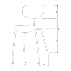 WOOOD Link Eetkamerstoel - Zand