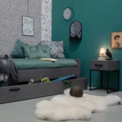 Woood Morris Bed Grenen Leem 90 x 200 Cm