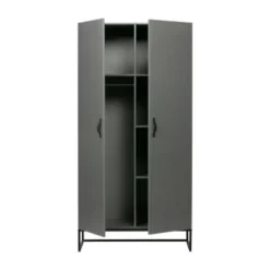 Woood Morris Kast 2-Deurs Grenen Leem