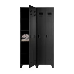 Woood Stijn Kast 2-Deurs Zwart