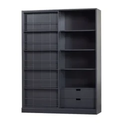 Woood Swing Schuifdeurkast – Grenen – Zwart